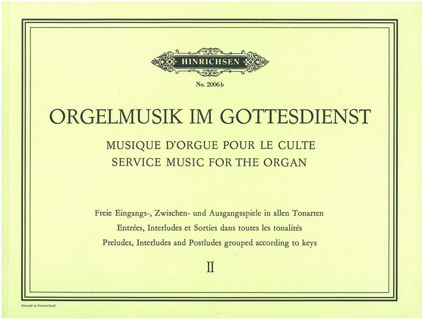 Orgelmusik Im Gottesdienst Band 2